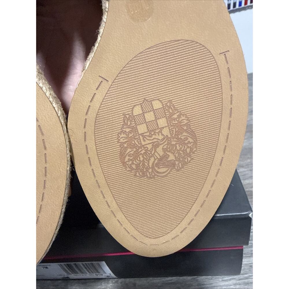 Vince Camuto Frilin Golden Walnut Leather Espadrille Wedge Sandals Womens 7 M - Picture 9 of 12
